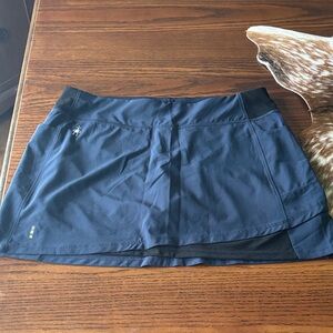 Smartwool Merino Sport Lined Skirt in navy blue with a merino wool blend liner S
